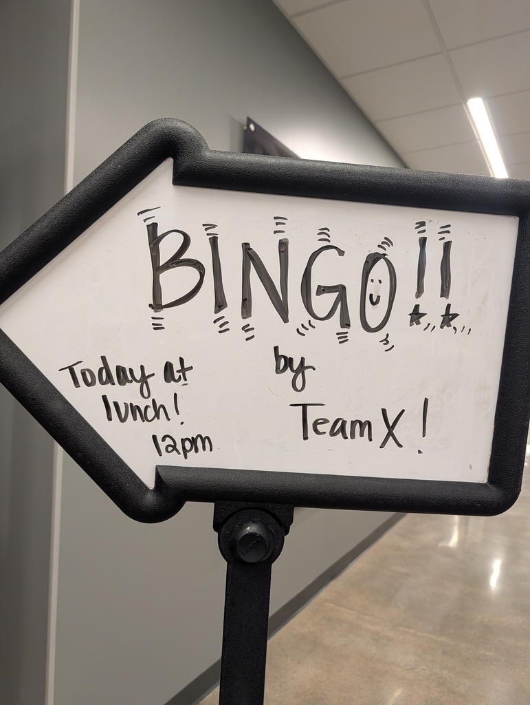 Team X hosted BINGO during lunch