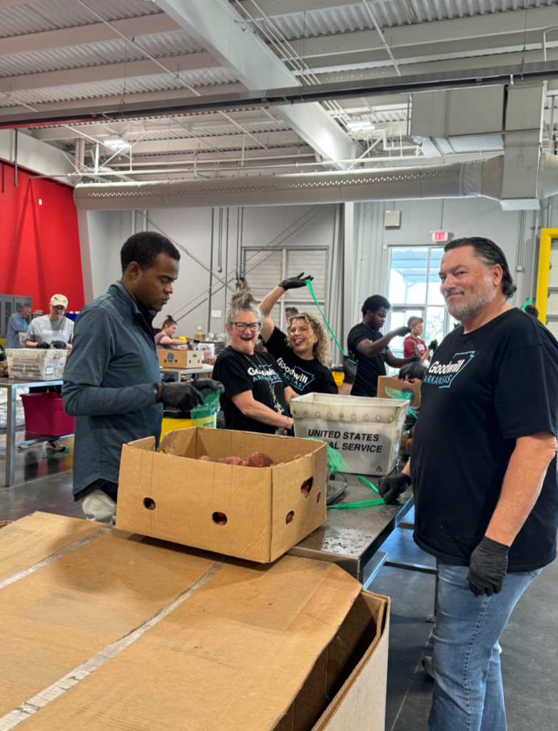 Photo of staff volunteering at Arkansas Food Bank