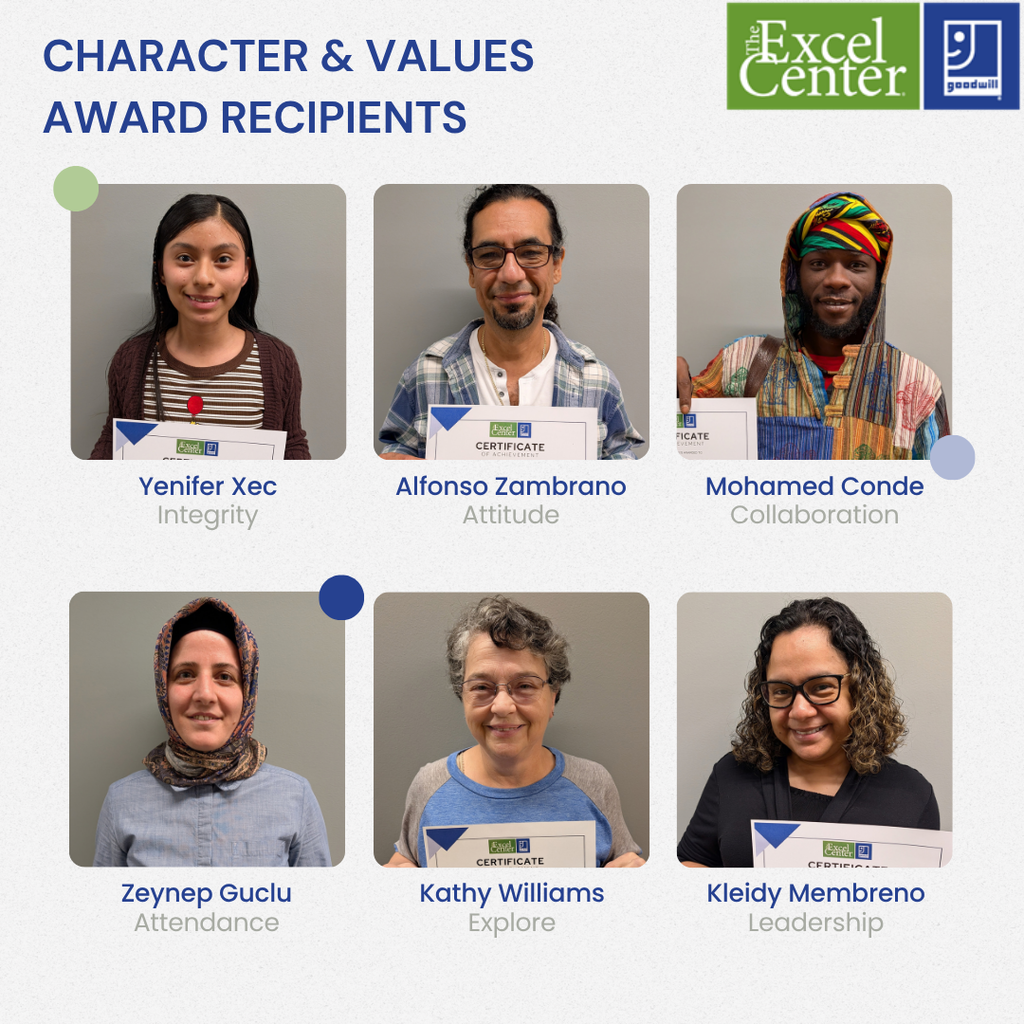 Term 1 Character & Values Award Winners