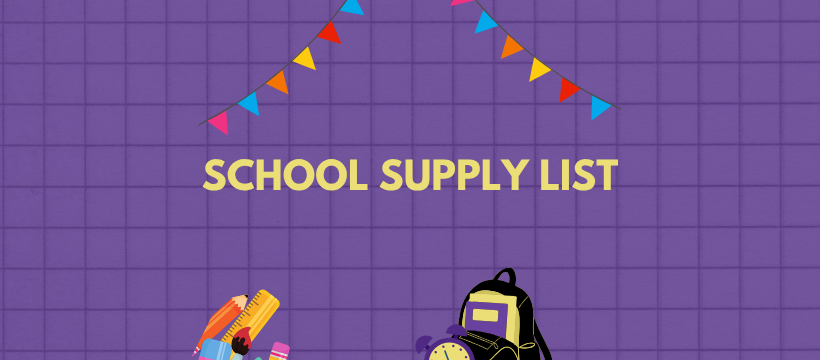School Supply List 