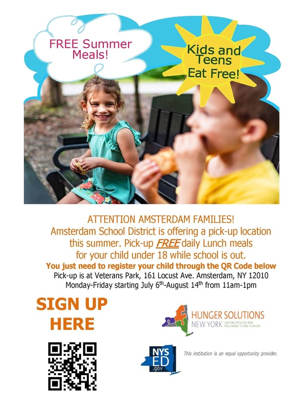 Flyer for free meal pickup