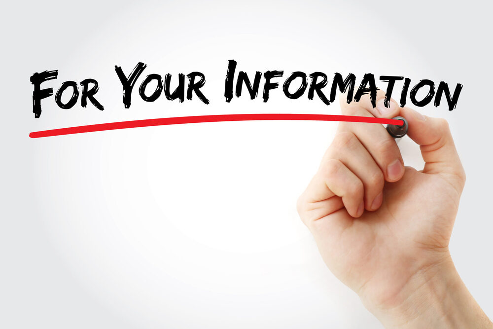 For Your Information