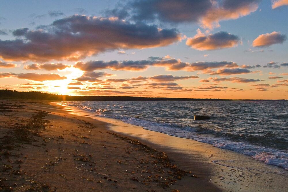 sunset on the beach