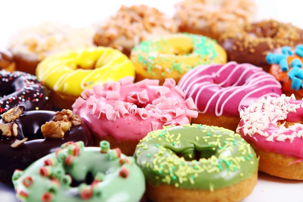 different colored donuts