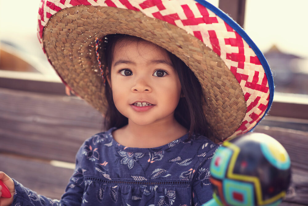 girl with sombrero