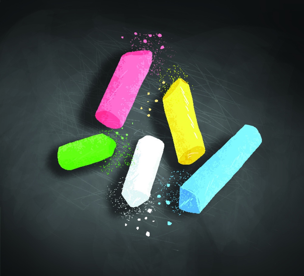 Chalk of different colors