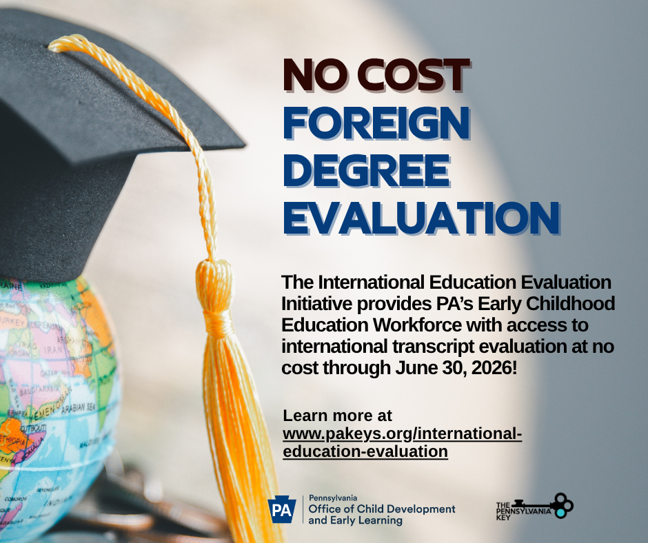 Advertisement for free foreign degree evaluation by International Education Evaluation Initiative, featuring a graduation cap and globe.