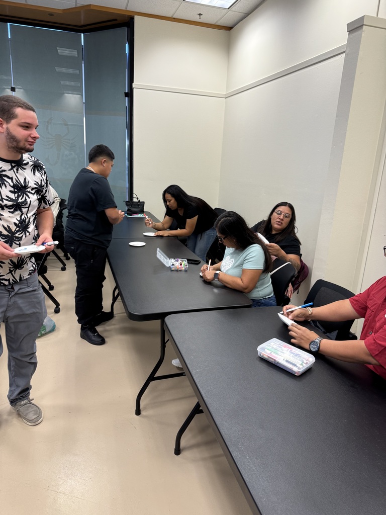 Students working at table