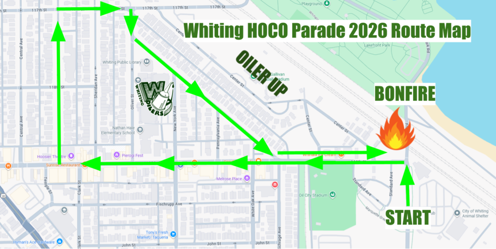 HOCO 2026 Parade Route Map