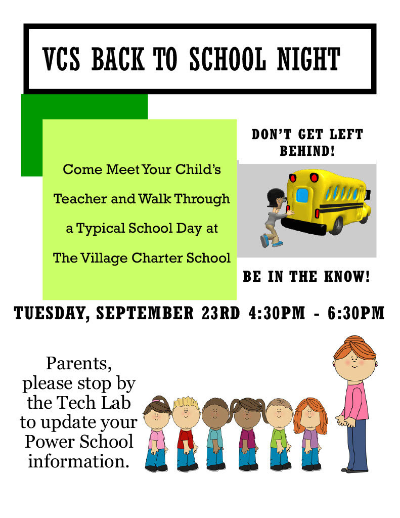 VCS Back To School Night