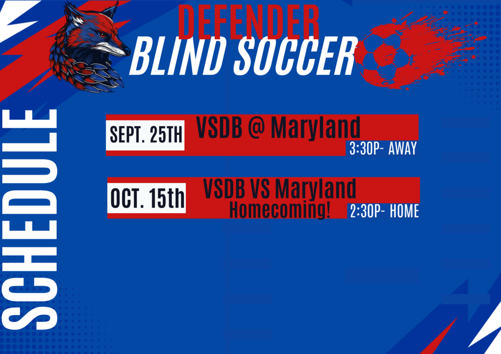 VSDB Blind Soccer schedule