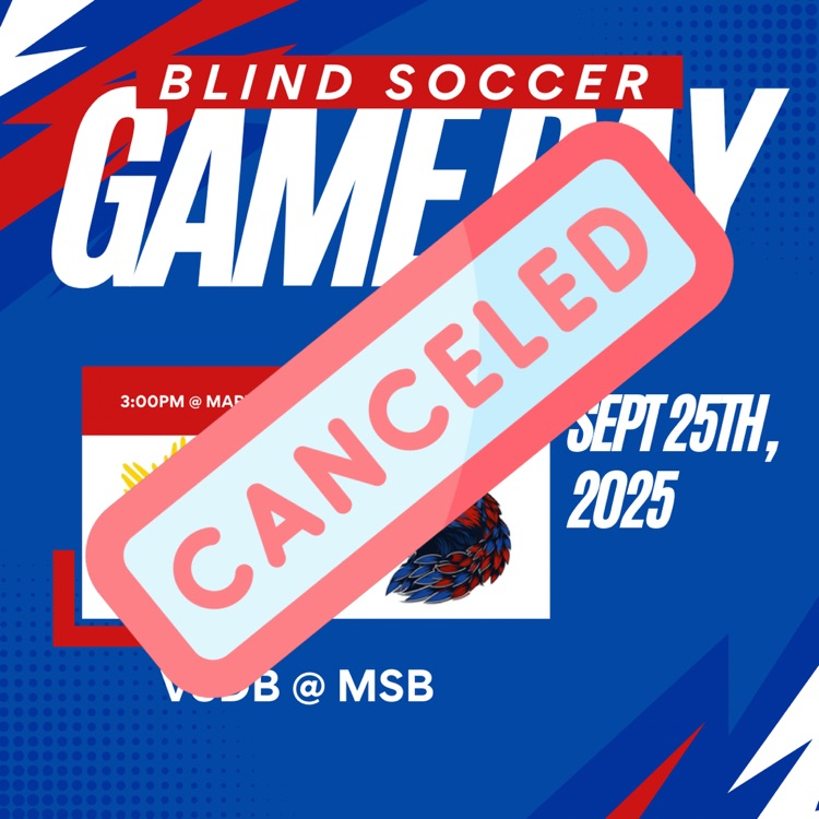 game day flyer with a “canceled” stamp across it