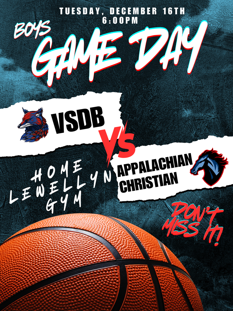 Boys Basketball game against Appalachian Christian at 6 pm