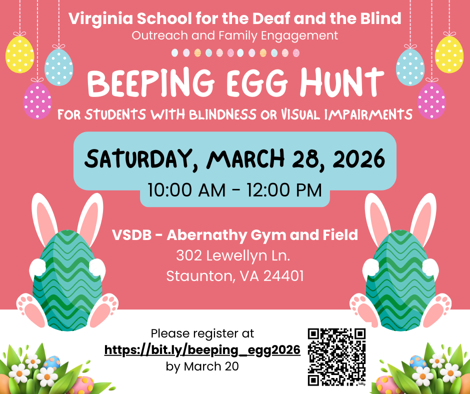 spring themed flyer for beeping egg hunt. all text is included in the post, above.