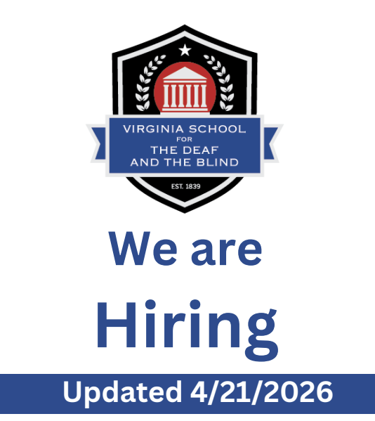 VSDB's crest is above the words "we are hiring. Updated 4/21/2026".