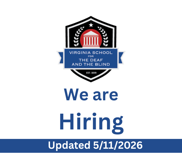 The VSDB logo is above the words "We are Hiring" underneath it is a blue banner that says "Updated 5/11/2026"