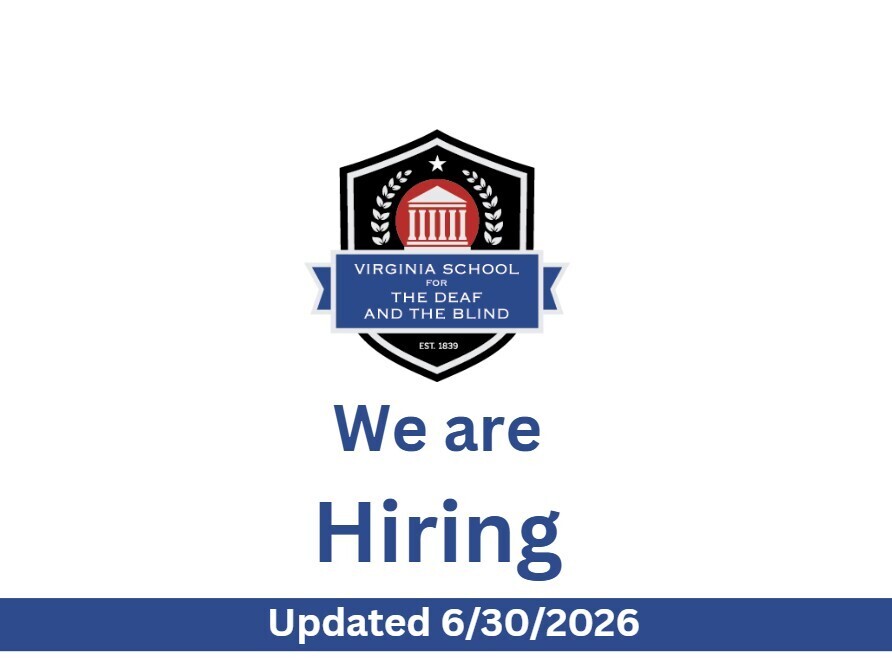 VSDB's crest is above the words "we are hiring. Updated 6/30/2026".