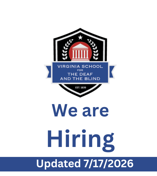 The VSDB logo is above the words "We are Hiring" underneath it is a blue banner that says "Updated 7/17/2026"