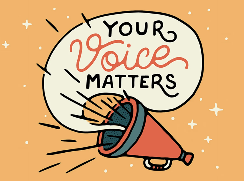 Your voice matters megaphone