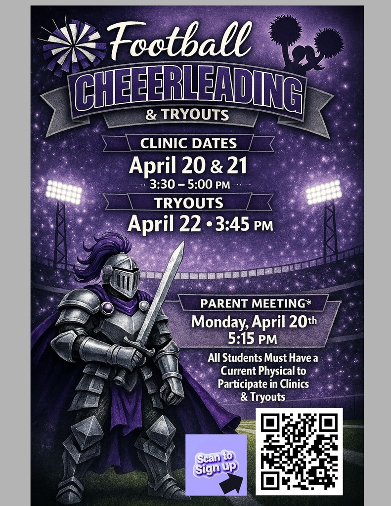 8th graders: Please read the flyer for information on tryouts.