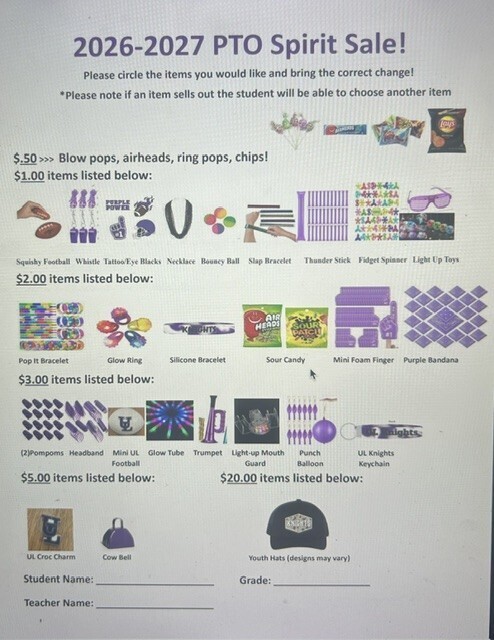 Spirit Sale items
