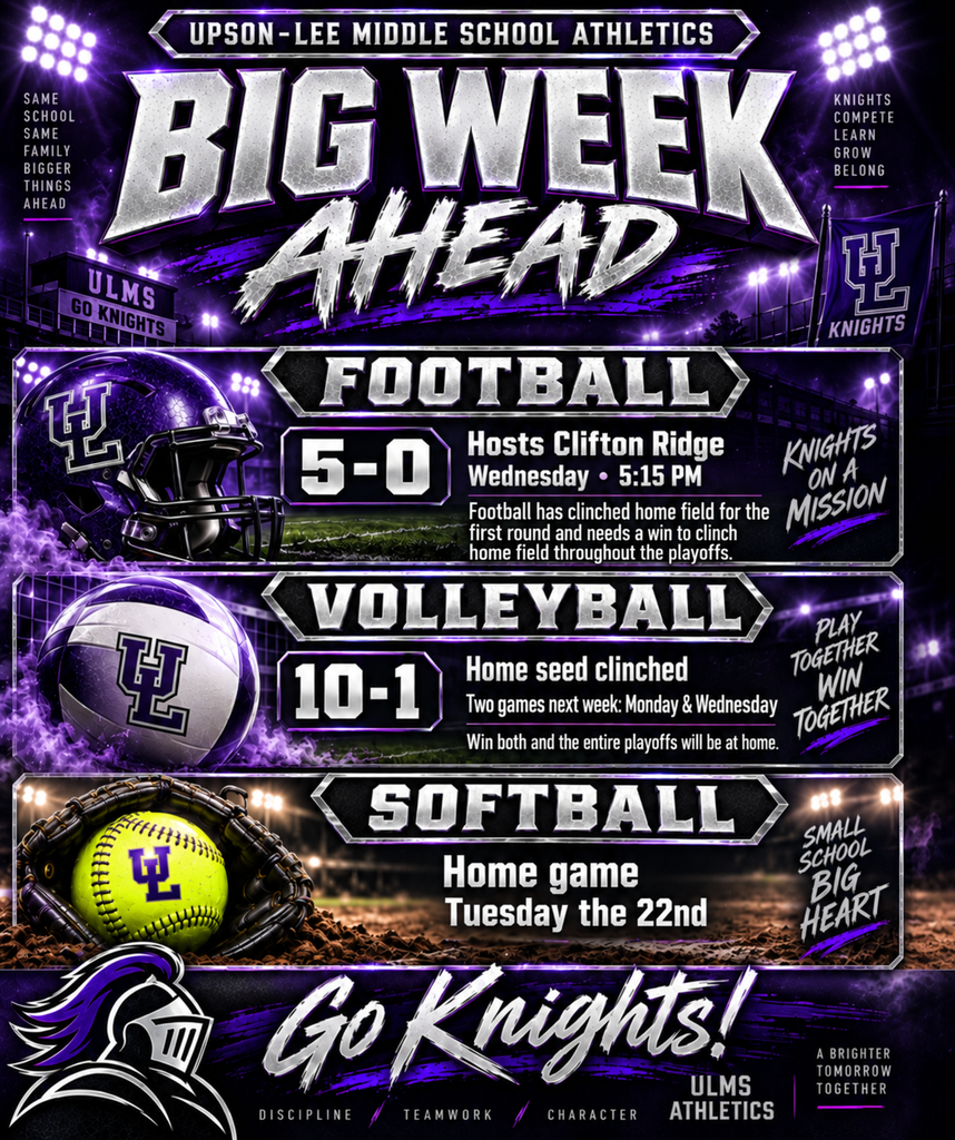 Big Week for ULMS Athletics