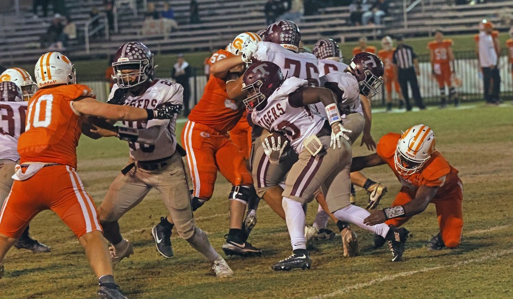 Photo from THS varsity football at Glenwood game 2025