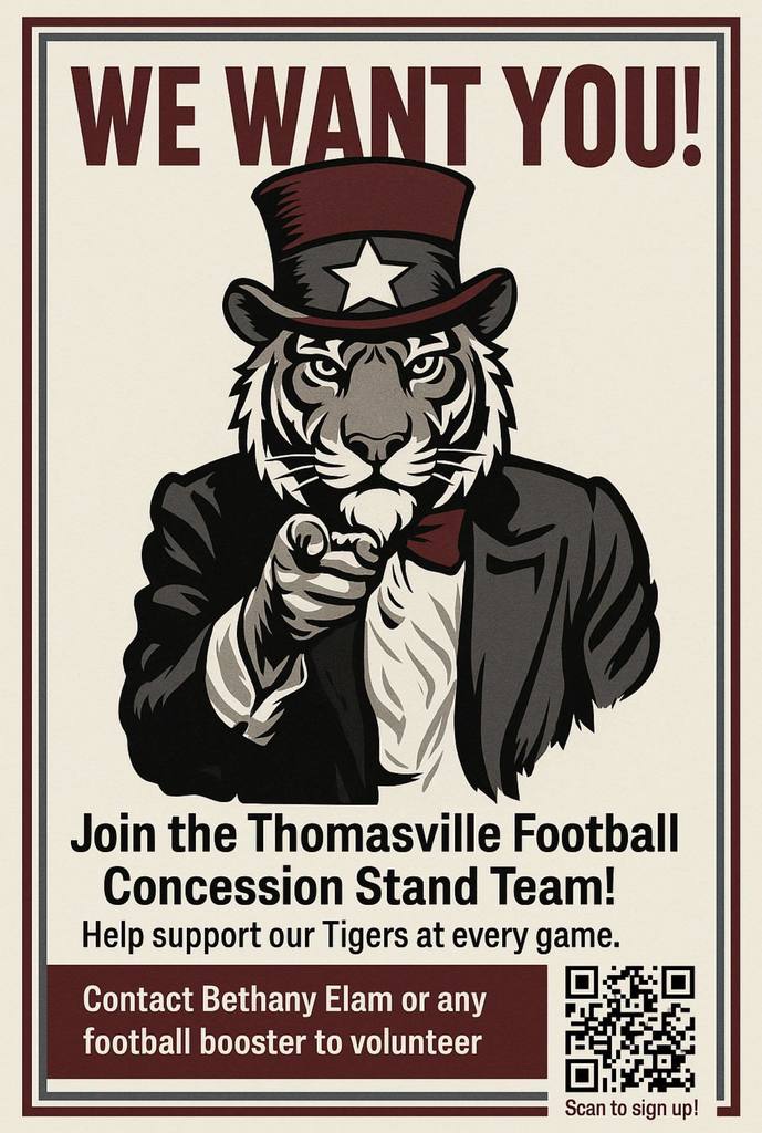 Join the Thomasville Football Concession Stand Team!