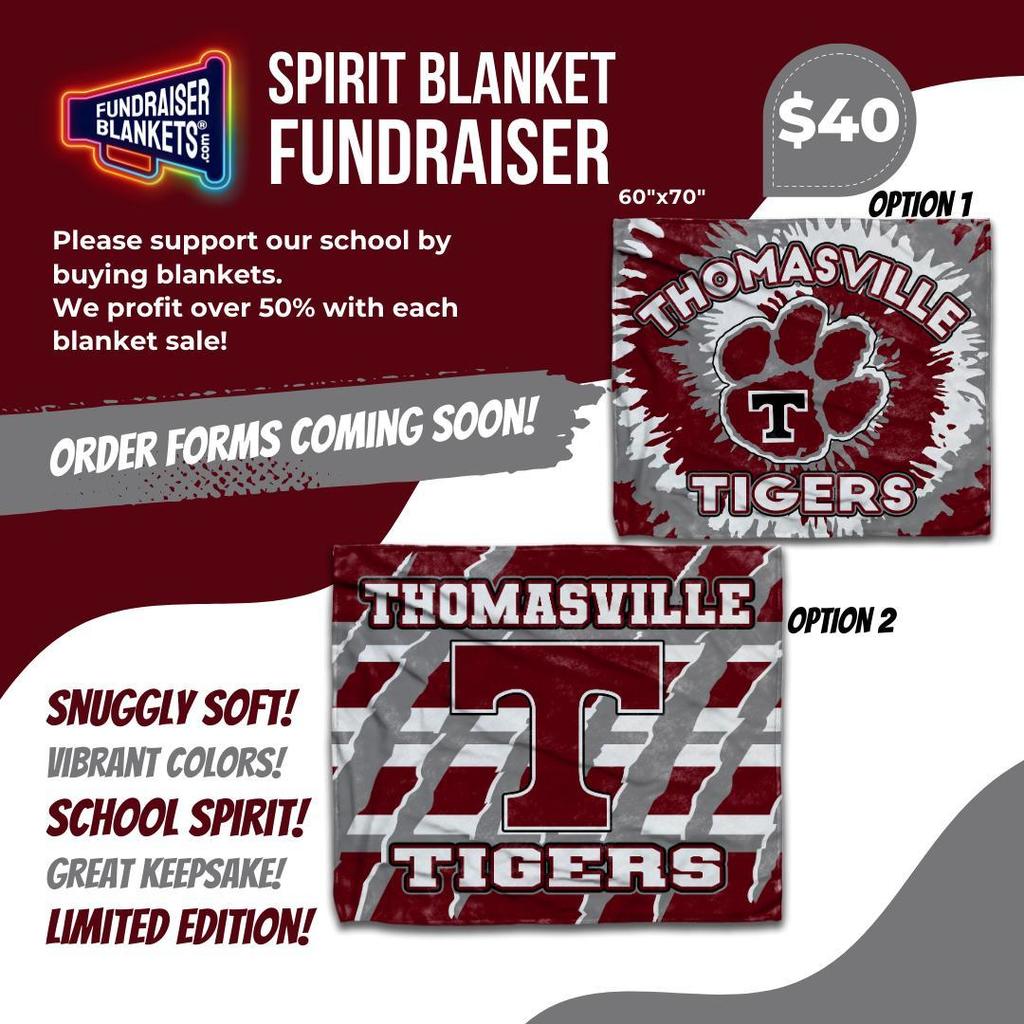 TMS PTO Blanket Fundraiser-- info and order forms will be sent home early next week, so don't forget to check your kid's bag!