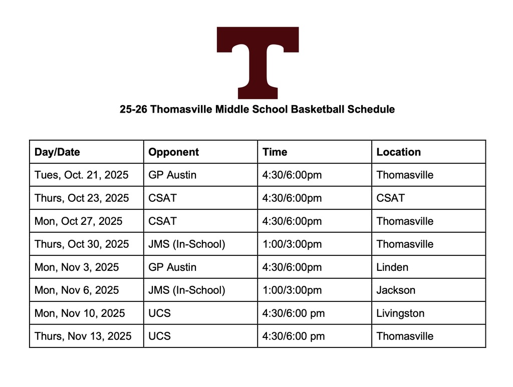 TMS basketball schedule updated 8-14-25