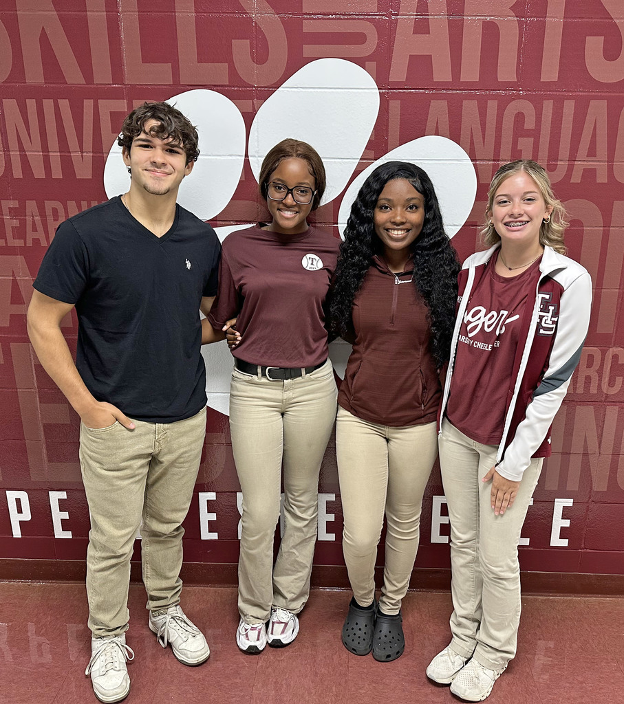 Officers of the Thomasville High School Student Government Association: (left to right) Thomas Aguiar, President; Kennedy Rice, Vice President; JaTerianna Smith, Secretary; and Mary Kendyl Williams, Treasurer.