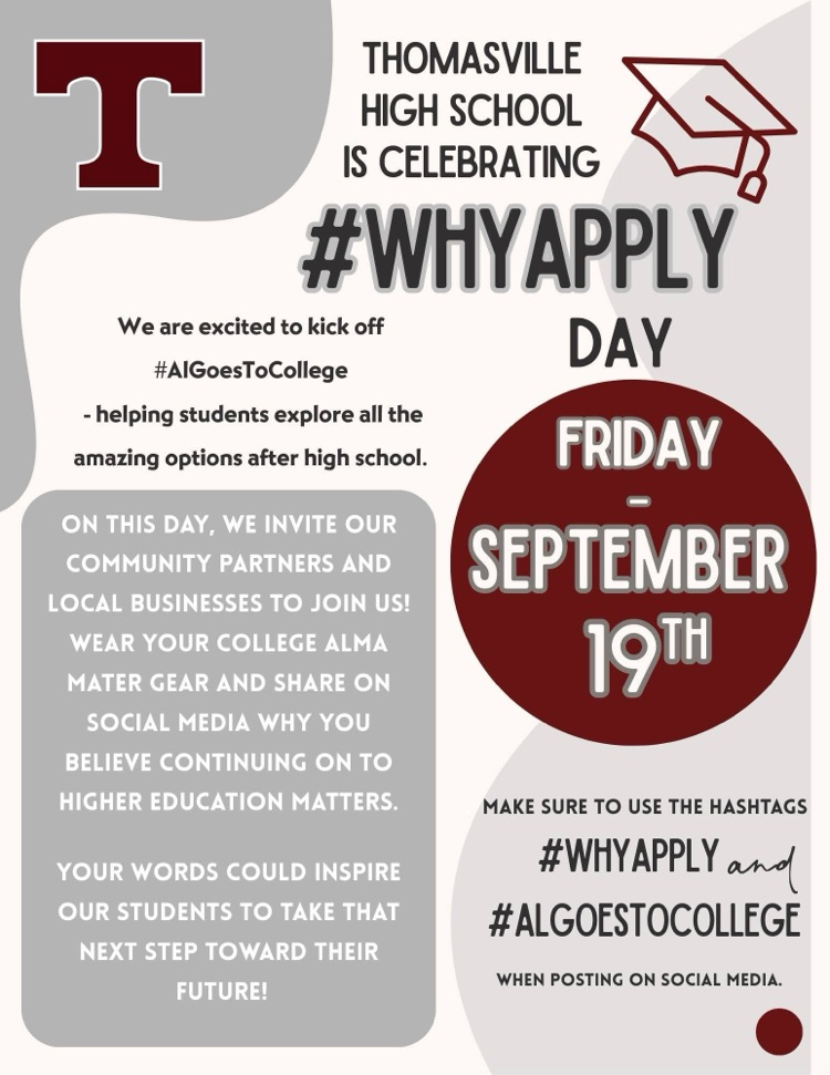 NOTE: Seniors will also be attending a college fair at Coastal on Friday, Sept. 19. We will leave at 10:15 a.m. and return around 11 a.m. Permission slips will be sent home at the beginning of next week.