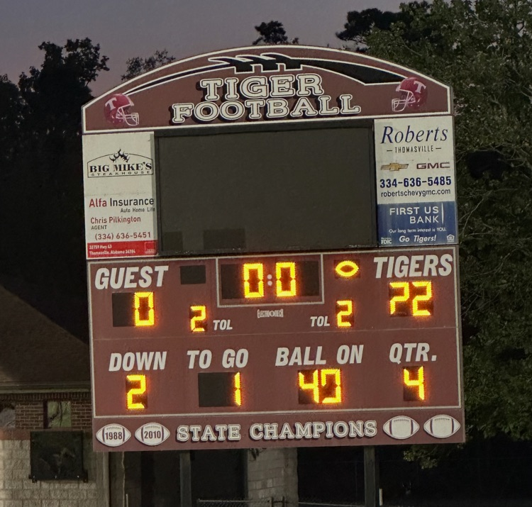 The TCS Jr. High School Tigers football team beat Sweet Water 22-0 Sept. 29 at D.F. Anderson Field.