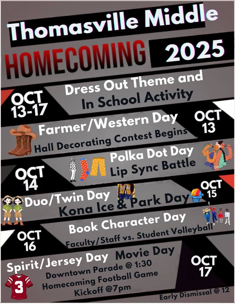TMS Homecoming schedule 2025