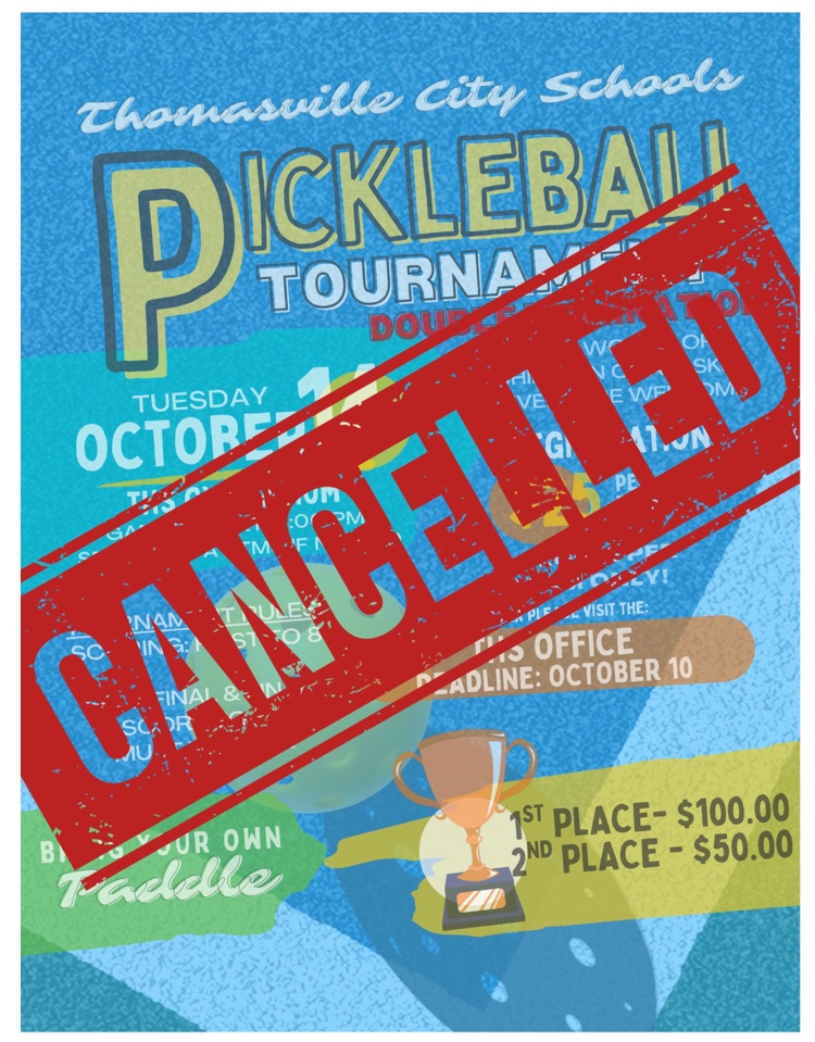THS Homecoming Pickleball Tournament cancelled.