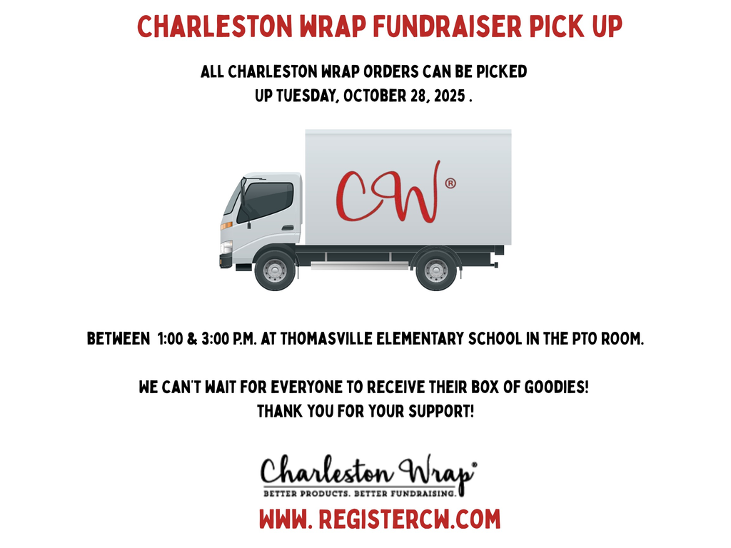 Pick up Charleston Wrap orders from 1 to 3 p.m. on Tuesday, Oct. 28 at TES.