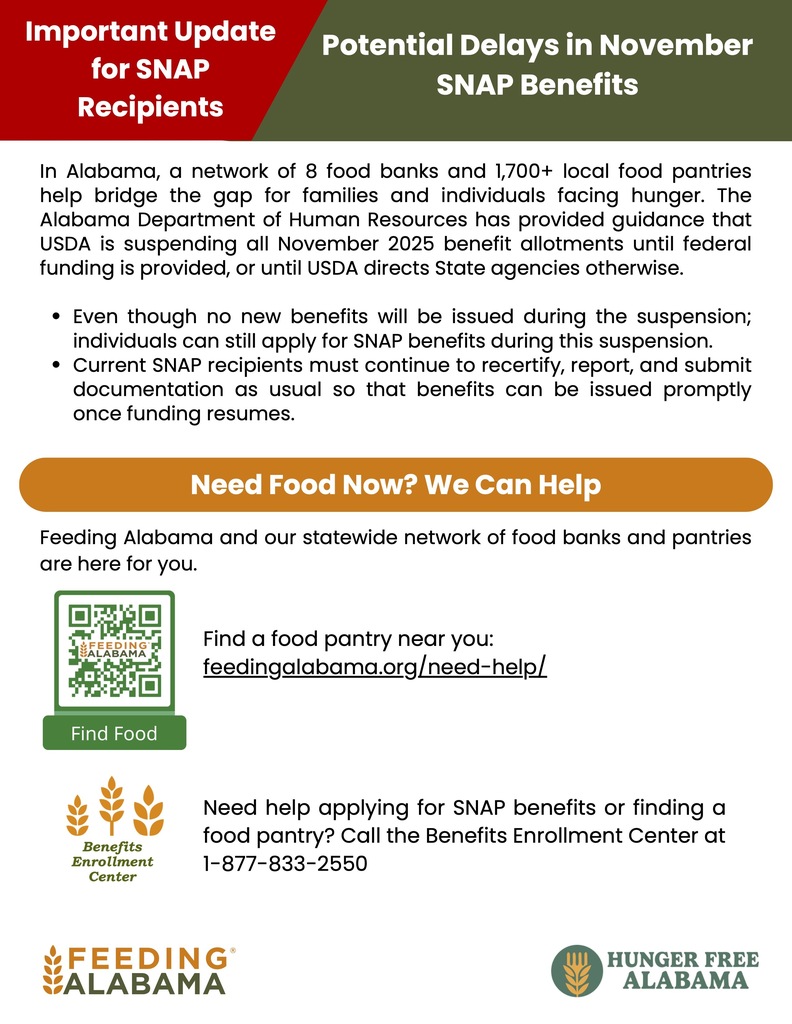 USDA is suspending all November 2025 SNAP allotments. Find a food pantry near you.