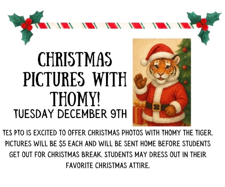 Christmas pictures with Thomy today, Dec. 9 at TES