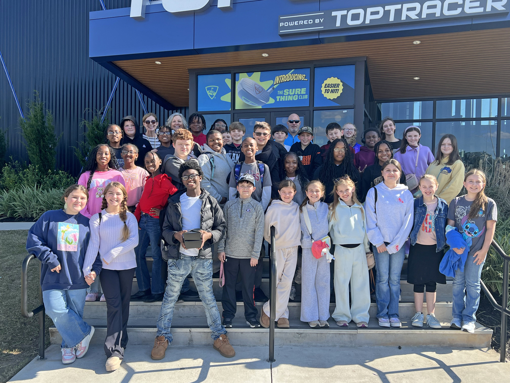 A group of thirty-five Accelerated Reader top-achievers for the first semester were treated to Top Golf today in Mobile. Library staff and school administrators work hard to provide reading incentives for students. Thank you for buying ferns, supporting book fairs, and donating to the TMS library each year.