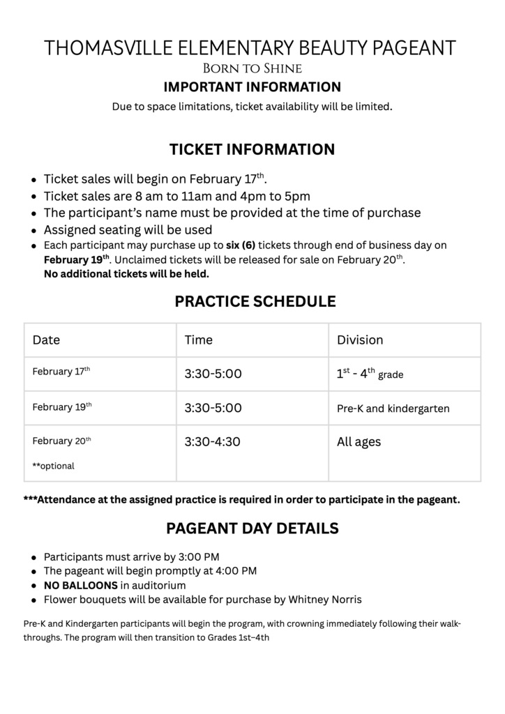 Important information for 2026 TES Beauty Review