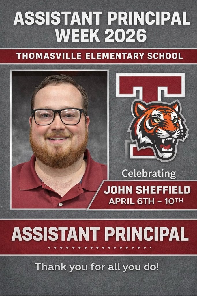 John Sheffield, TES Assistant Principal. recognized during Assistant Principal Week.