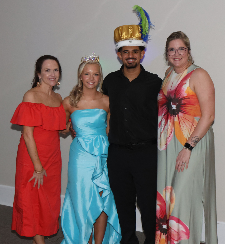 Madi Morris was crowned as Thomasville High School Prom Queen 2026, and Yahia Yahya was crowned as THS Prom King. They are pictured with April Bouler, THS Assistant Principal; and also Prom sponsors Kelli Davis and Katherine Sparks.
