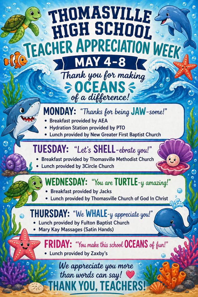 Teacher Appreciation Week May 4-8 at THS