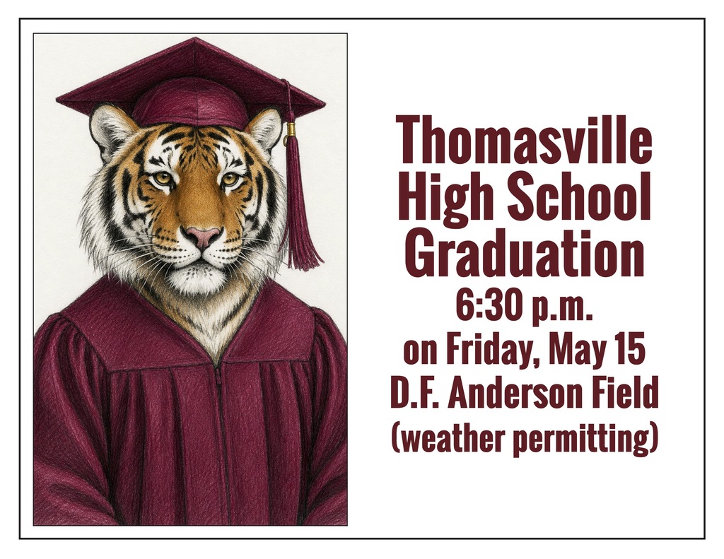 THS Graduation, 6:30 p.m. on Friday, May 15 at D.F. Anderson Field (weather permitting)