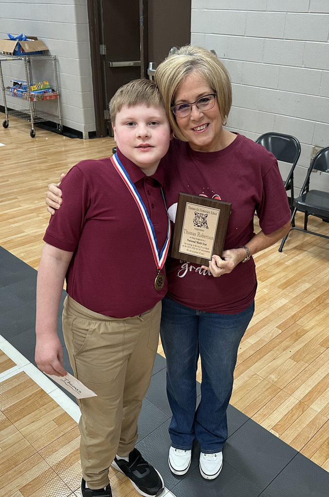 Thomas Robertson, a third grade student at Thomasville Elementary School, was recognized May 6 at an assembly in the school gym. He scored in the Top 2 percent of the Second and Third Grade math on ACAP. NOTE: This is based on last year’s score in the Second Grade.