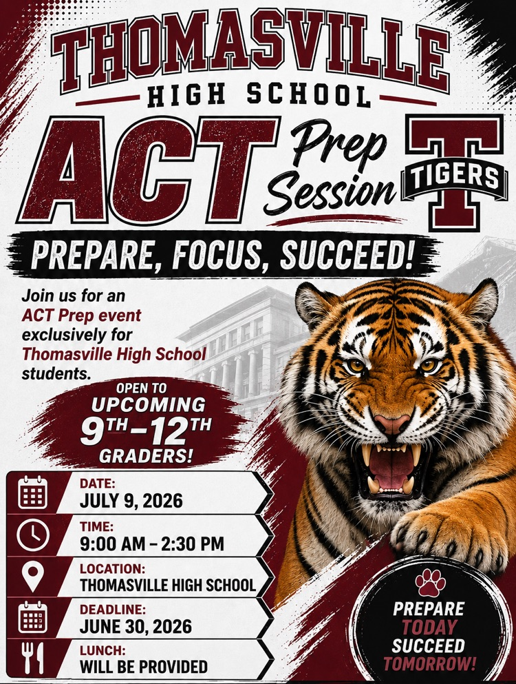 ACT Prep Session, 9 a.m. on July 9 at THS.