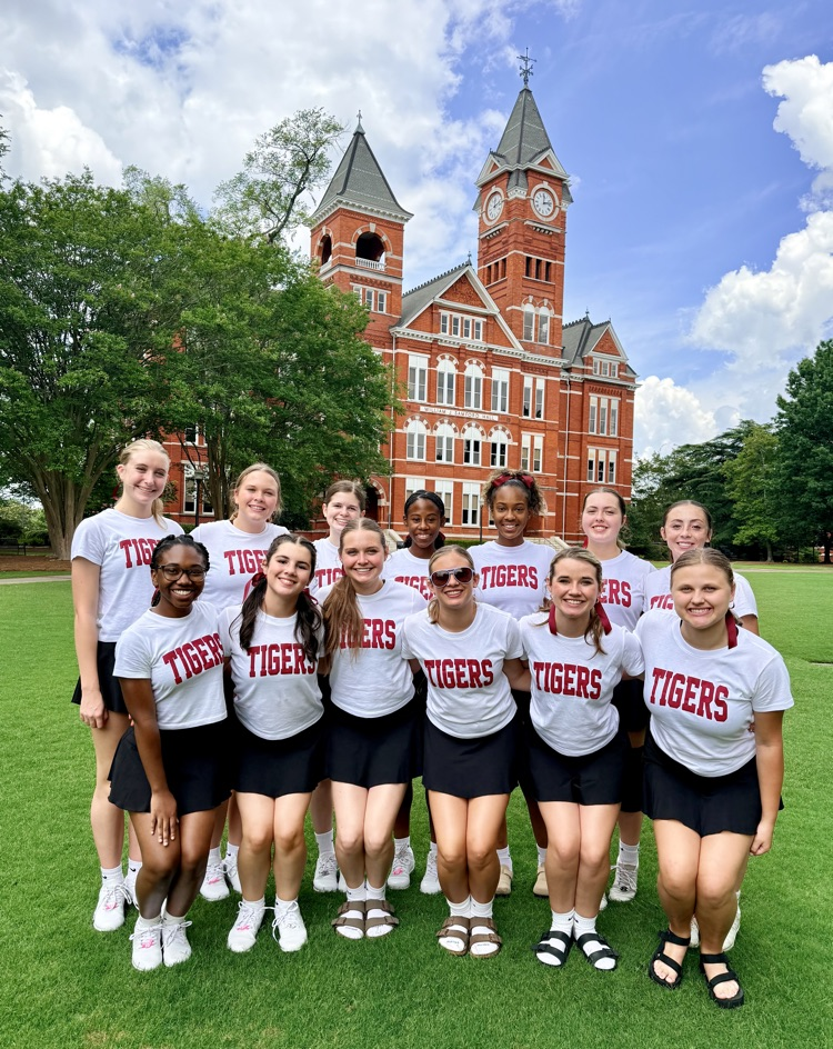 The THS cheerleaders 26-27 have arrived at Cheer Camp at Auburn University. Thanks to Elizabeth Ledkins for the photo.