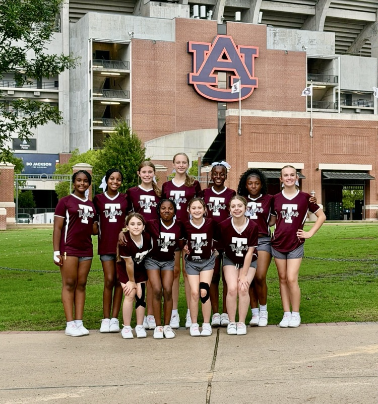 TMS Cheer at UCA Cheer camp Day 1 at Auburn University. Thanks to Brandi Nichols for the photo.
