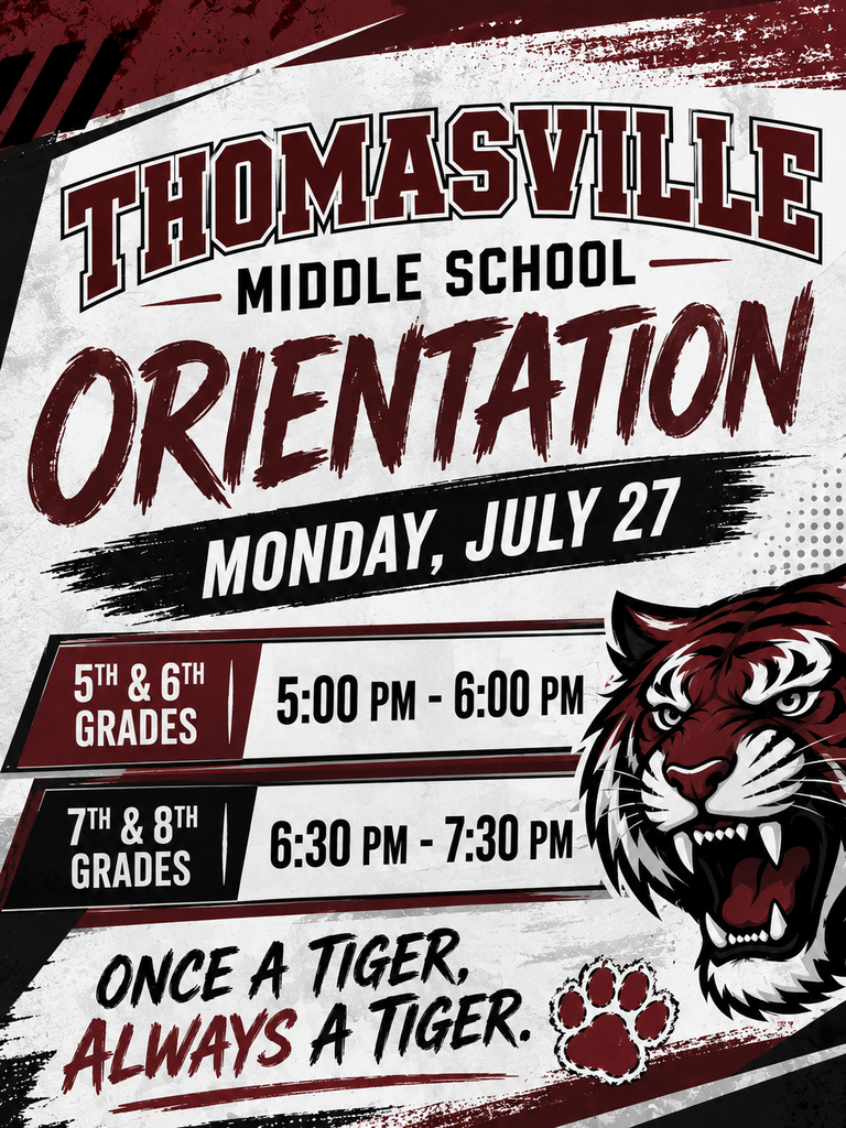 TMS Orientation, 5 and 6:30 p.m. on Monday, July 27.