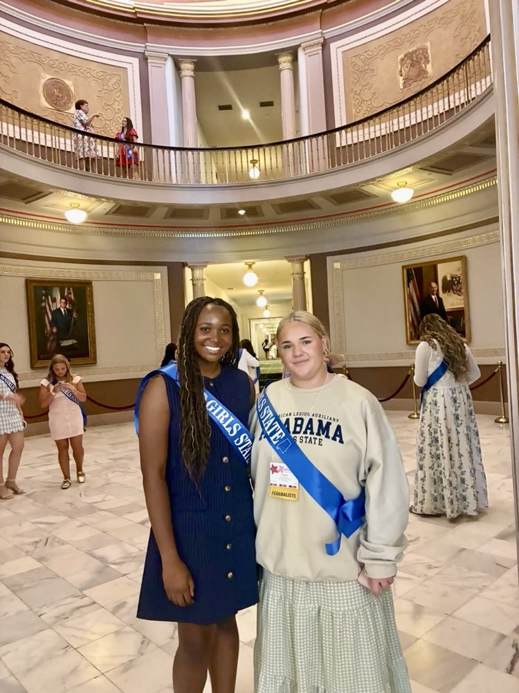 Kirstin Marshall and Harley Holloway represented Thomasville High School May 31 to June 5 at Girls State at the University of Alabama.